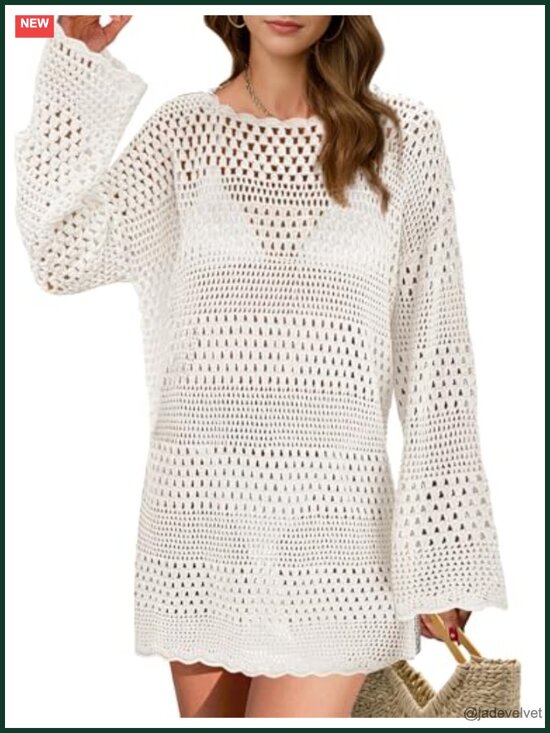 Other - Crochet Swimsuit Cover Up Summer Beach Dress Vacation Outfit
